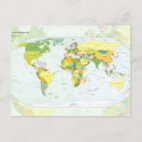 Carte du monde Atlas Poster Politique : Décoration