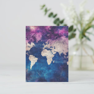 Postale Carte du monde céleste vintage (4)