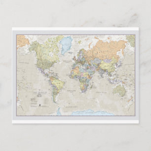 Postale Carte du monde classique
