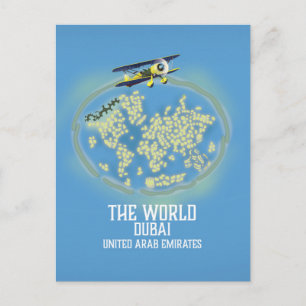 Postale Carte du monde Dubaï Émirats arabes unis