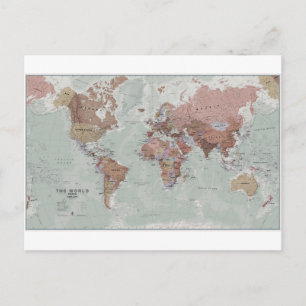 Postale Carte du monde exécutif