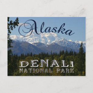 Postale Carte du mont McKinley du parc national de l'Alask
