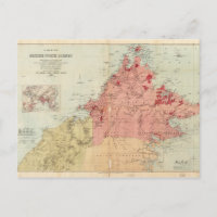 Carte du Nord britannique Bornéo (1899)