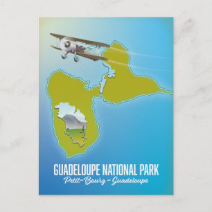 Postale Carte du parc national de la Guadeloupe