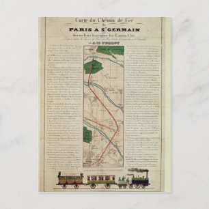 Postale Carte du Paris à la gare St Germain, par