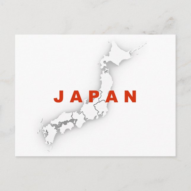 Postale Carte du plan du Japon (Devant)