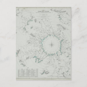 Postale Carte du pôle Nord