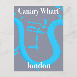 Postale carte du quai canary london