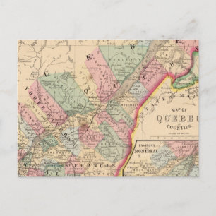 Postale Carte du Québec par Mitchell