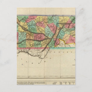 Postale Carte Du Tennessee