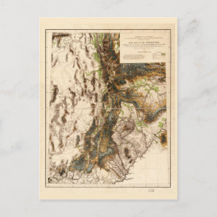 Postale Carte du territoire de l'Utah (1878)