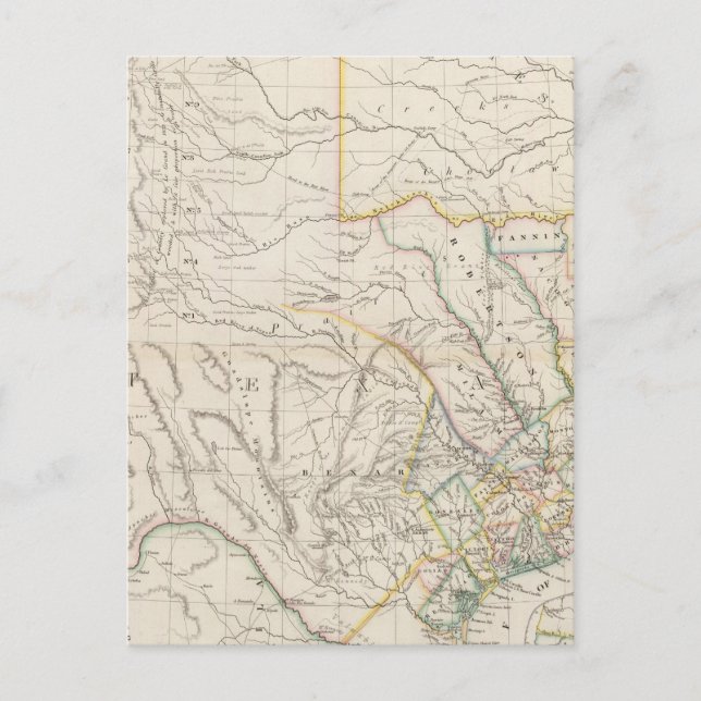 Postale Carte du Texas (Devant)
