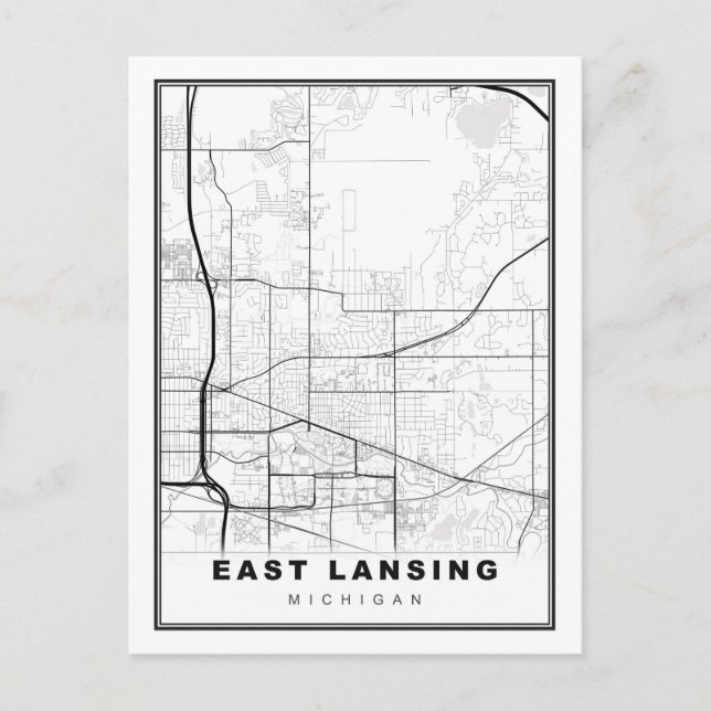 Postale Carte East Lansing (Devant)