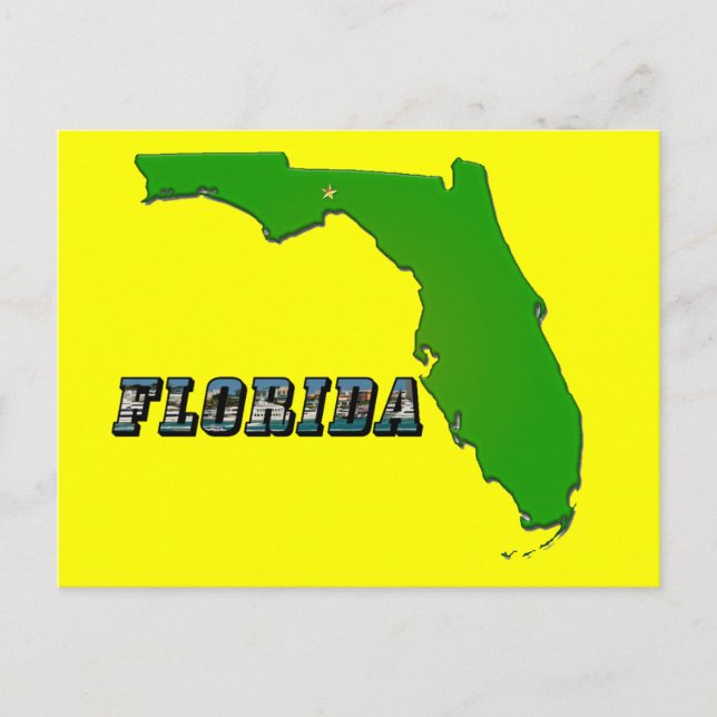 Postale Carte et texte de l'État de Floride (Devant)
