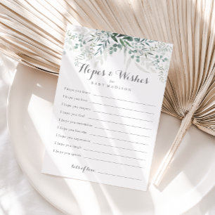 Postale Carte Eucalyptus Baby shower Hopes & Wings