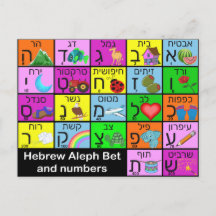 Carte flash hébreu Alephbet