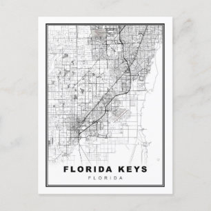 Postale Carte Florida Keys