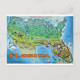Postale Carte Florida USA