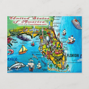 Postale Carte Florida USA