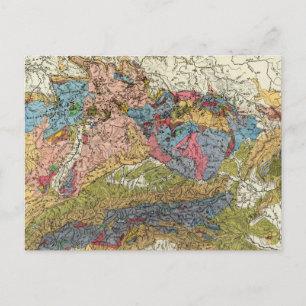 Postale Carte géologique de l'Allemagne