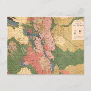 Postale Carte géologique du Colorado