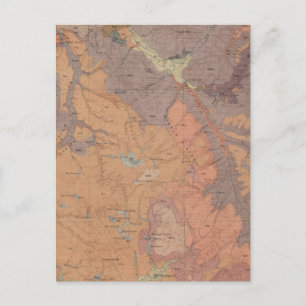 Postale Carte géologique, Partie nationale de Yellowstone,