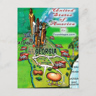 Postale Carte Georgia USA