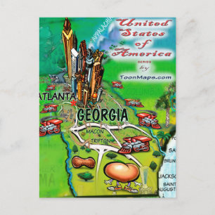 Postale Carte Georgia USA