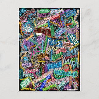 Postale carte graffiti