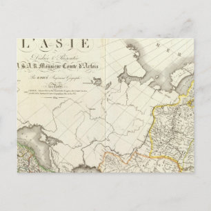 Postale Carte gravée Turquie, Russie et Asie