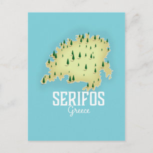Postale Carte grecque Serifos Affiche illustrée