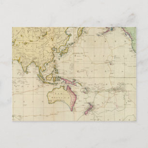 Postale Carte historique du graphique général