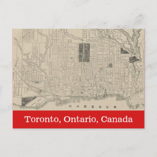 Postale Carte historique Vintage de Toronto, Canada