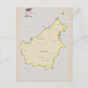 Postale Carte illustrée de Borneo