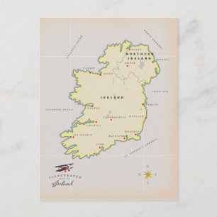 Postale Carte illustrée de l'Irlande