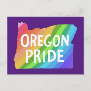 Postale Carte illustrée de l'Oregon PRIDE ARC-EN-CIEL 