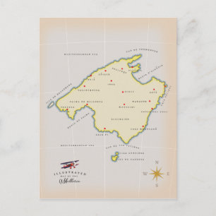 Postale Carte illustrée de Majorque