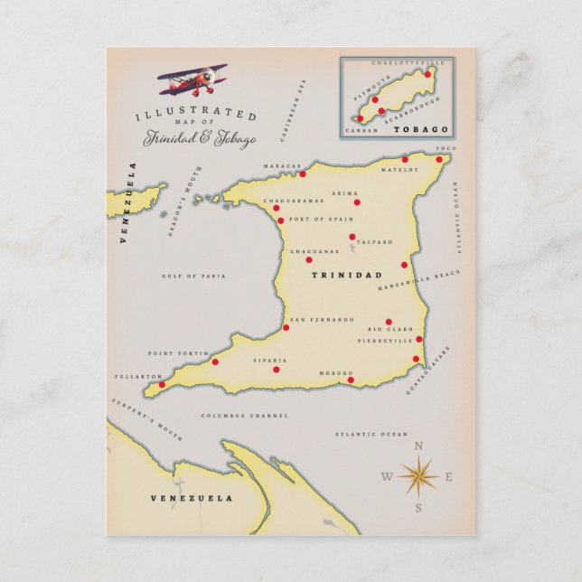 Postale Carte illustrée de Trinidad & Tobago (Devant)