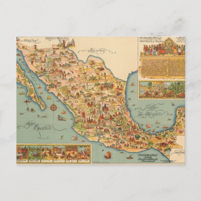 Postale Carte imagée du Mexique (Devant)