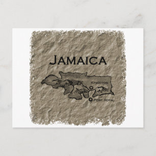 Postale Carte Jamaïque (vintage)