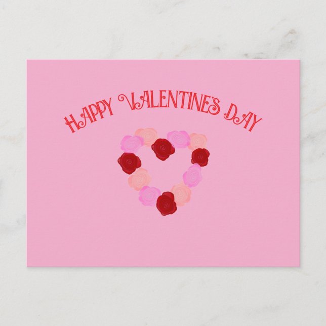 Postale Carte Jour Valentines 2025 (Devant)