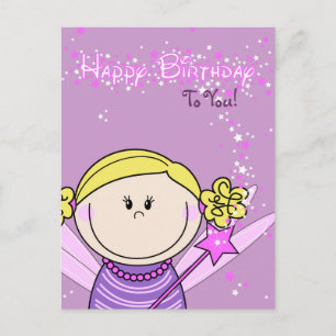 Postale carte - joyeux anniversaire - ange