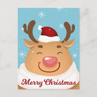 Postale Carte Joyeux Noël Reindeer sur mesure