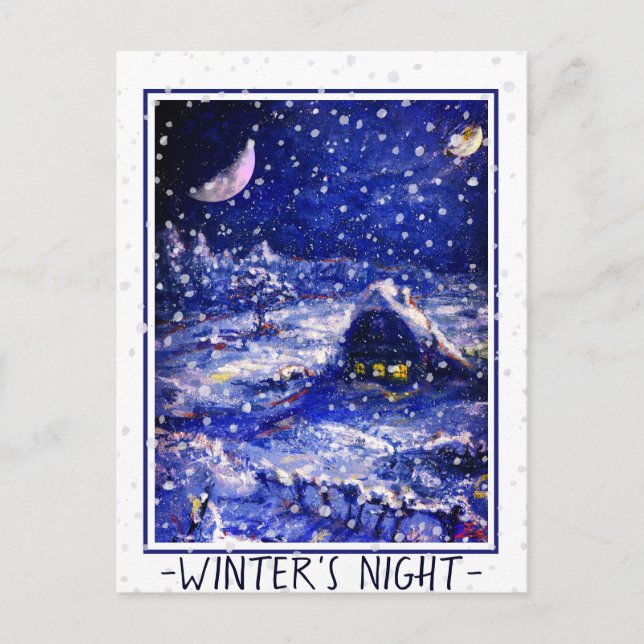 Postale Carte Junction n° 49 : La nuit d'hiver. Croissant  (Devant)
