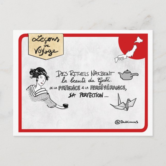 Postale Carte Leçons de voyage : Créez des rituels (Devant)