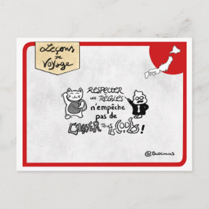 Postale Carte Leçons de voyage : Hack japonais