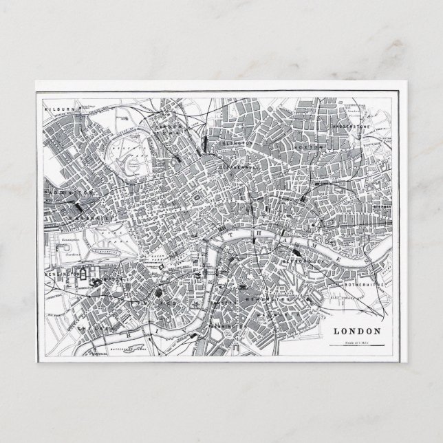 Postale Carte Londres (Devant)