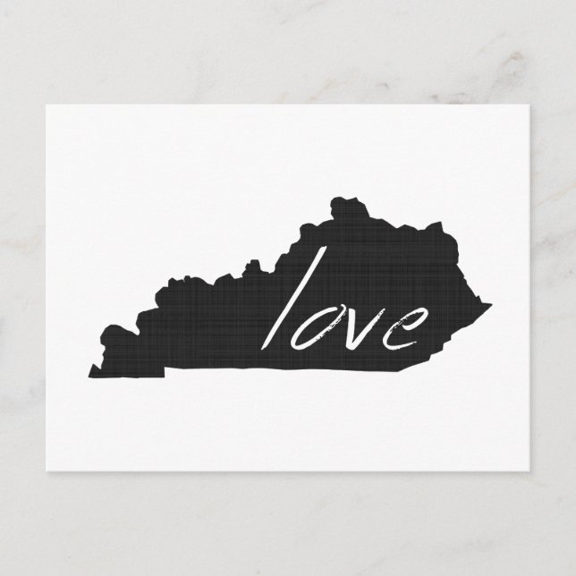 Postale Carte Love Kentucky Formé Antique Black Chalkboard (Devant)