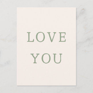 Postale Carte Love You.