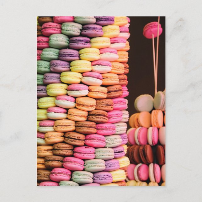 Postale Carte Macarons (Devant)